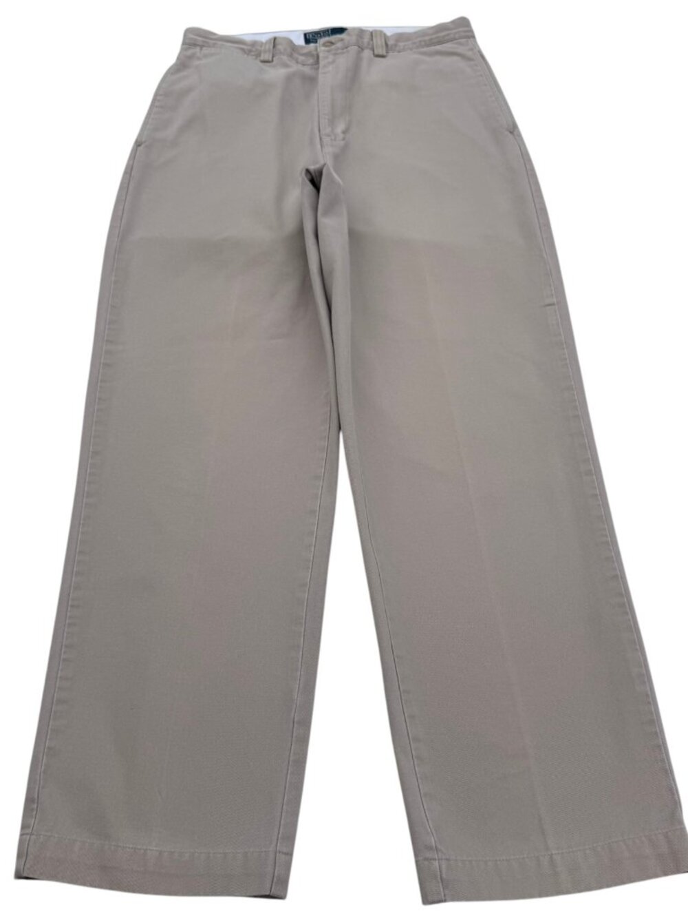 Vintage Polo Ralph Lauren Philip Pant Chinos 32x30 Khaki Wide Leg Flat Front